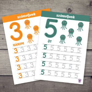 Számok írása A4-es munkalapok