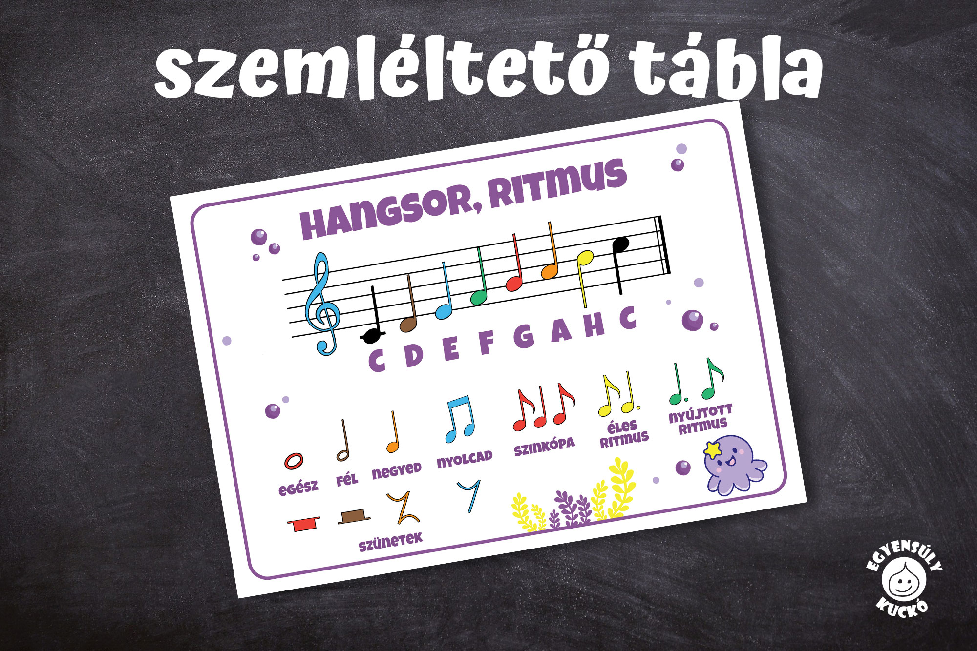 Zenei szemléltető tábla